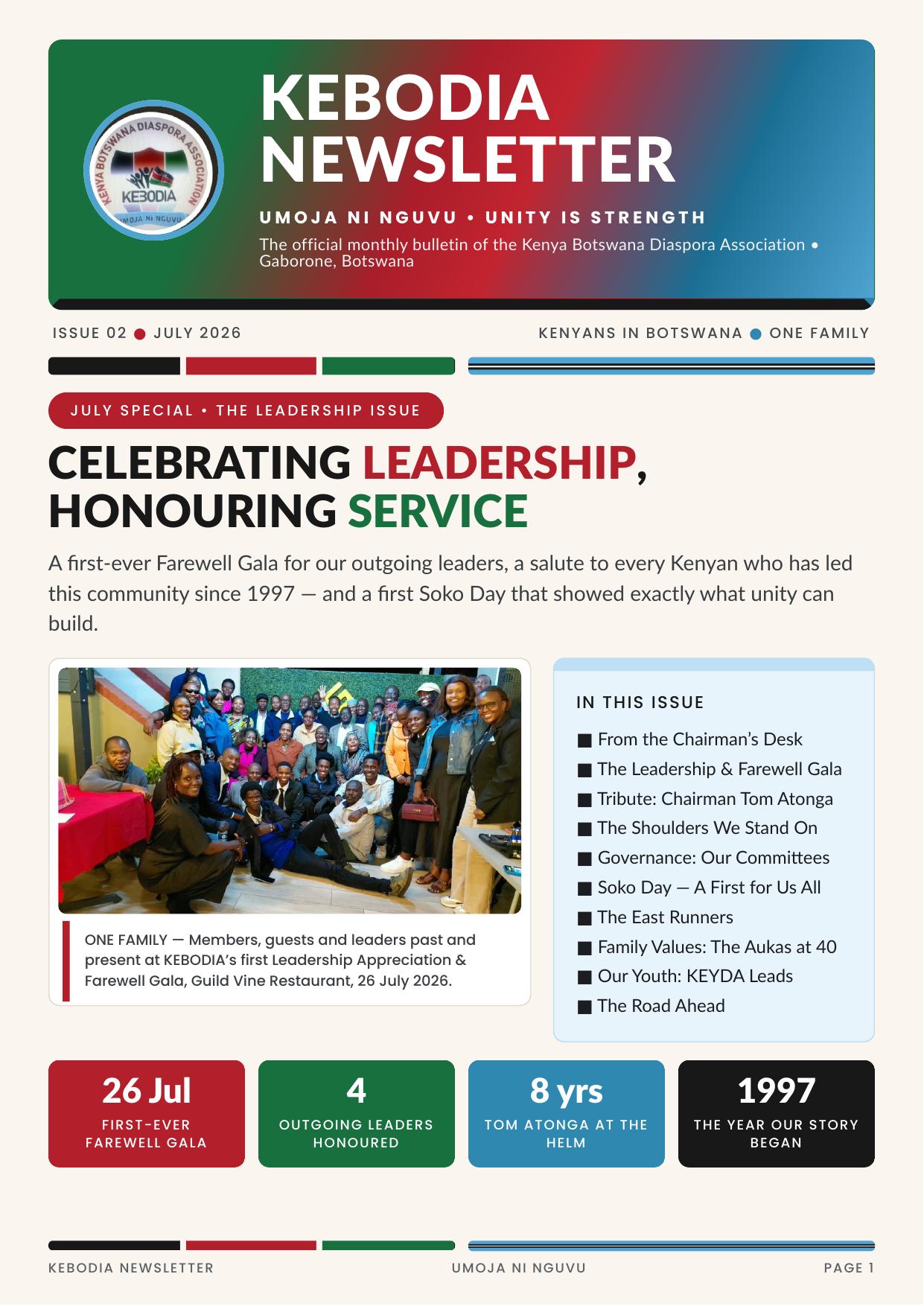 Celebrating Leadership, Honouring Service cover